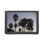 Dusk with Palm Trees Tropical Scene Trifold Wallet