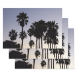 Dusk with Palm Trees Tropical Scene Wrapping Paper Sheets