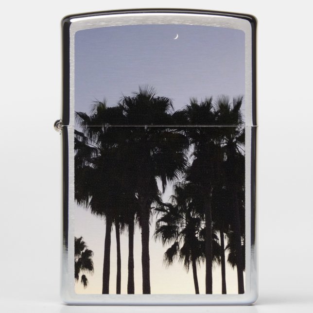Dusk with Palm Trees Tropical Scene Zippo Lighter (Front)