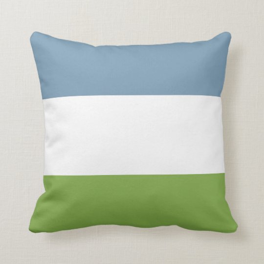 Dusky Blue and Spring Green Throw Pillow | Zazzle.com