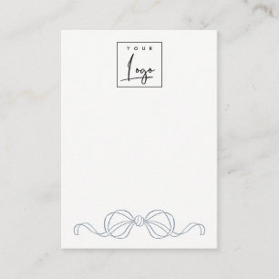 Dusky Blue Coquette Bow Blank Jewelry Display Logo Business Card
