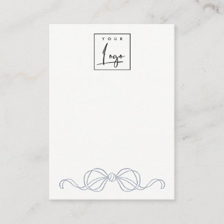 Dusky Blue Coquette Bow Blank Jewelry Display Logo Business Card