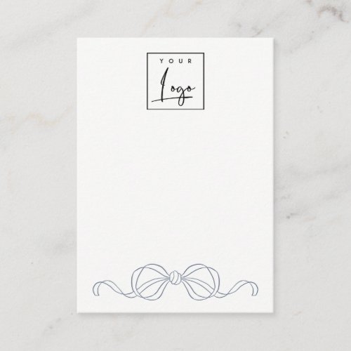 Dusky Blue Coquette Bow Blank Jewelry Display Logo Business Card
