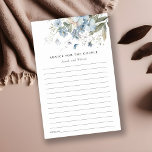 Dusky Blue Cottage Floral Advice For Couple Shower<br><div class="desc">Dusky Blue Watercolor Cottage Floral Collection.- it's an elegant script watercolor Illustration of soft delicate blue purple meadow flowers perfect for your summer spring and country wedding & parties. It’s very easy to customize, with your personal details. If you need any other matching product or customization, kindly message via Zazzle....</div>