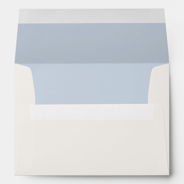 Dusky blue & Warm Ivory Wedding Envelope  (Back (Bottom))
