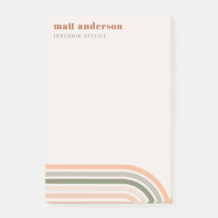 Dusky Bold Retro Rainbow Desert Chic Blush Rust Post-it Notes