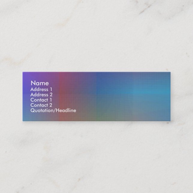 Dusky Color I - Template Mini Business Card (Front)