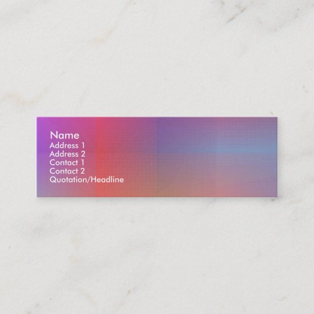 Dusky Color III Mini Business Card (Front)