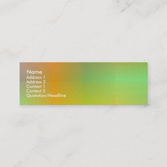 Dusky Color IV Mini Business Card (Front)