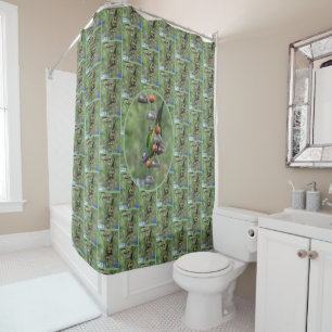 Dusky Conure Parrot Upside Down Bird Shower Curtain