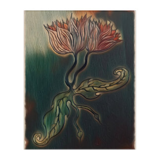 Dusky floral acrylic print