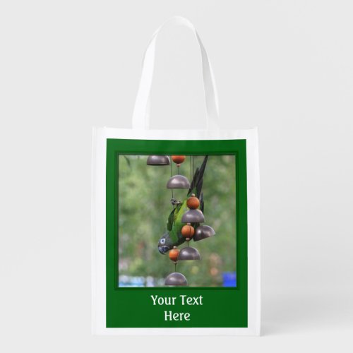 Dusky Headed Conure Parrot Animal Personalized Grocery Bag
