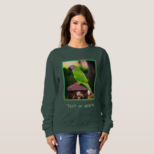 Dusky Headed Conure Parrot Personalized  Sweatshirt