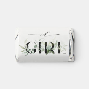 Dusky Leafy Fern Succulent Its a Girl Baby Shower Hershey's Miniatures