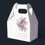 Dusky Lilac Watercolor Cottage Floral Wedding Favor Boxes<br><div class="desc">Dusky Watercolor Lilac Cottage Floral Collection.- it's an elegant script watercolor Illustration of soft delicate lilac meadow flowers perfect for your summer spring and country wedding & parties. It’s very easy to customize,  with your personal details. If you need any other matching product or customization,  kindly message via Zazzle.</div>