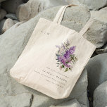 Dusky Lilac Watercolor Cottage Floral Wedding Tote Bag<br><div class="desc">Dusky Watercolor Lilac Cottage Floral Collection.- it's an elegant script watercolor Illustration of soft delicate lilac meadow flowers perfect for your summer spring and country wedding & parties. It’s very easy to customize,  with your personal details. If you need any other matching product or customization,  kindly message via Zazzle.</div>