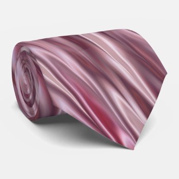 Dusky Mauve And Pink Stripes Tie by Rainbow_Pixels at Zazzle