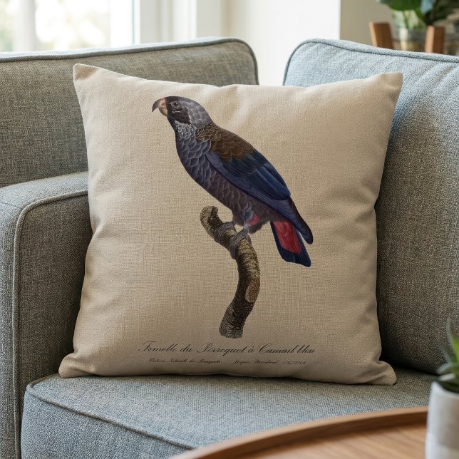 Dusky Parrot or Dusky Pionus, Pionus fuscus Throw Pillow (Dusky Parrot or Dusky Pionus, Pionus fuscus. Throw Pillow)