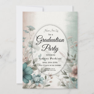 Dusky Petals and Soft Serenity Floral Invitation