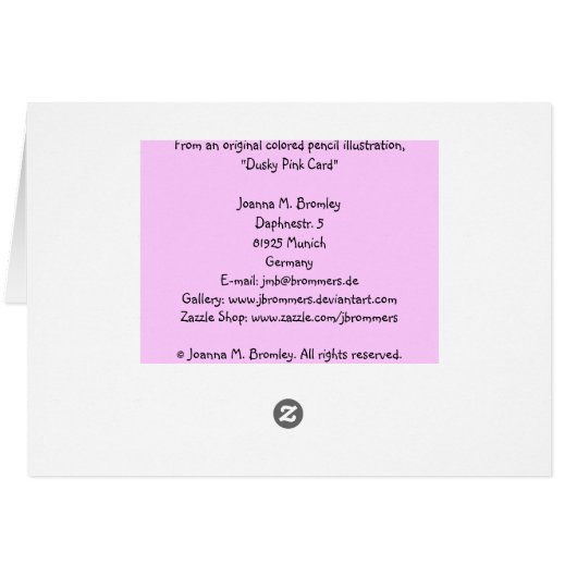 Dusky Pink Card (Back Horizontal)