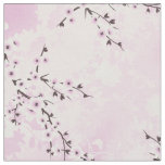 Dusky Pink Cherry Blossoms Asia Floral Fabric