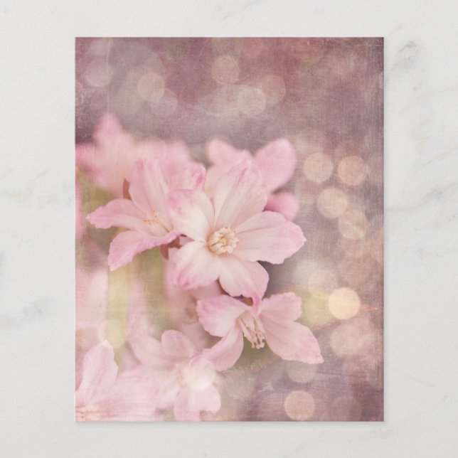 Dusky Pink Floral Scrapbook Paper (Front)
