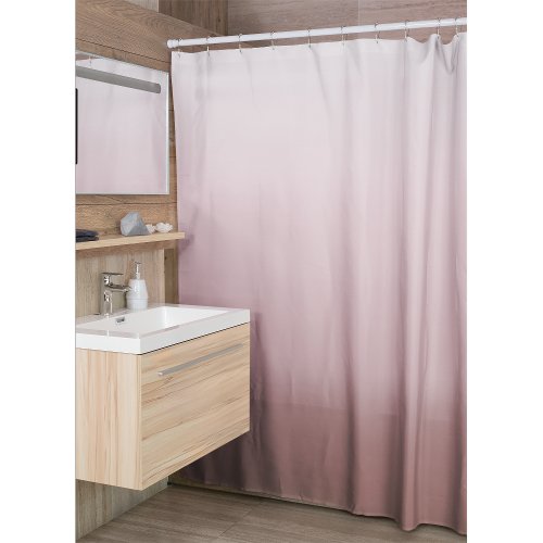 Dusky Pink Gradient Modern Minimalist Shower Curtain