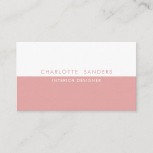 Dusky pink luxury minimal chic  business card
