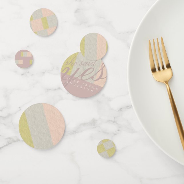 Dusky Pink Modern Bridal Shower THANK YOU Classic Confetti (Group)