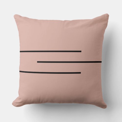 Dusky Pink Modern Throw Pillow
