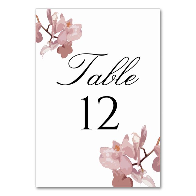 Dusky Pink Orchid  Table Number (Front)