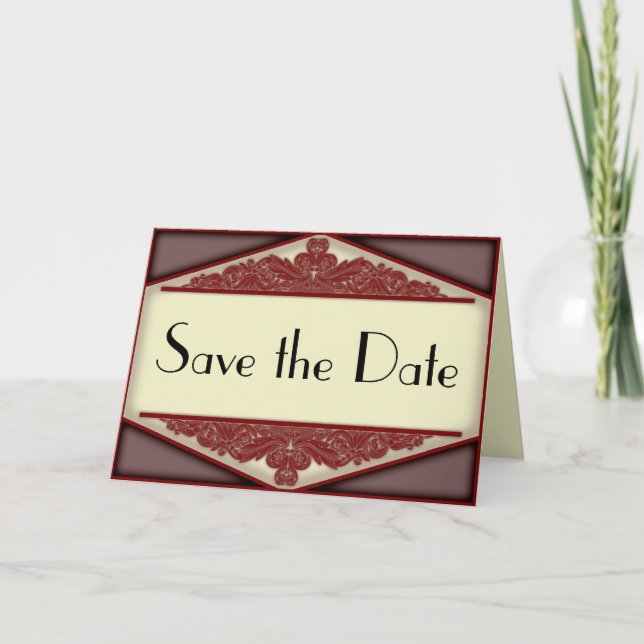 Dusky Pink Vintage, save the date card (Front)