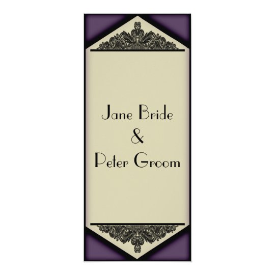 Dusky Purple Vintage, 9.25"x4" invitation