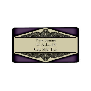 Dusky Purple Vintage, address label