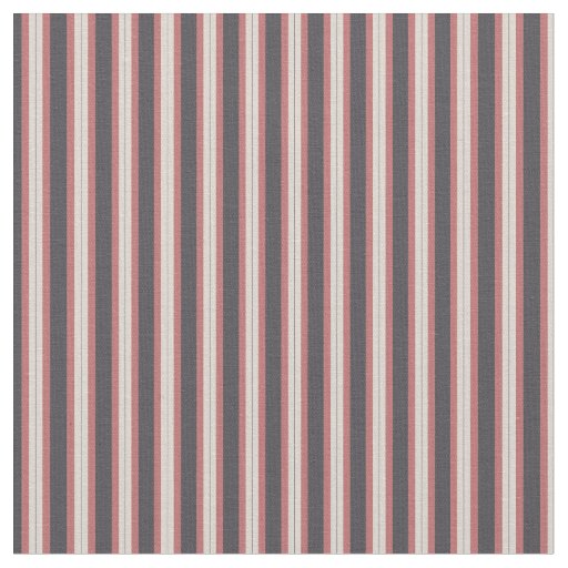 Dusky Rose, Charcoal and white stripes Fabric