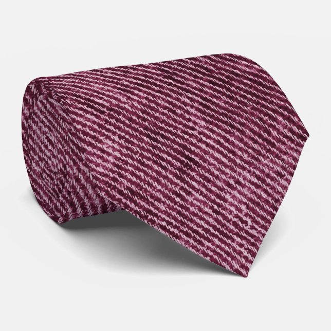 Dusky Rose Denim Pattern Neck Tie (Rolled)