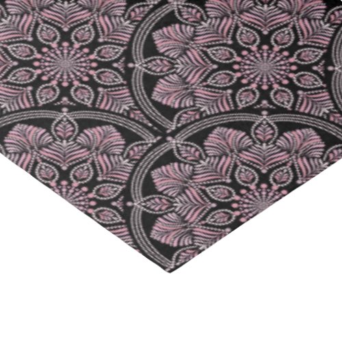 Dusky Rose Fronds Mandala Art Deco Scallops Craft Tissue Paper