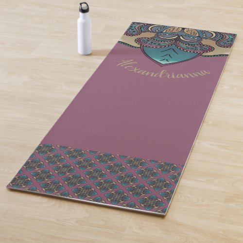 Dusky Rose Mandala Pilates Yoga Exercise Yoga Mat