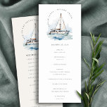 Dusky Sailboat Yacht Seascape Wedding Program<br><div class="desc">If you need any other matching product or customization,  kindly message via Zazzle.</div>