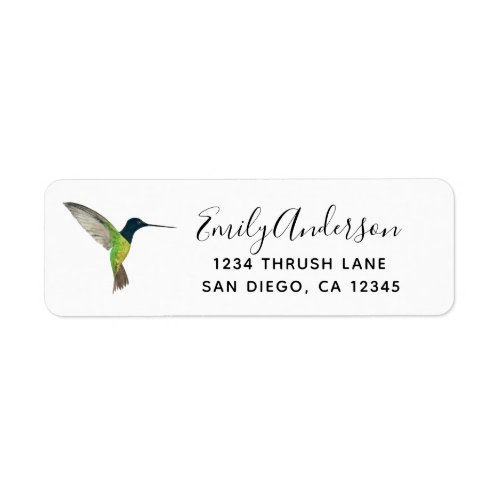 Dusky Starfrontlet Hummingbird Label