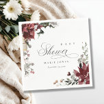 Dusky Warm Winter Festive Foliage Baby Shower Napkins<br><div class="desc">If you need any further customisation please feel free to message me on yellowfebstudio@gmail.com.</div>