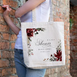 Dusky Warm Winter Festive Foliage Baby Shower Tote Bag<br><div class="desc">If you need any further customisation please feel free to message me on yellowfebstudio@gmail.com.</div>