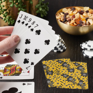 Dusky Wildflower Garden – Vintage Floral Pattern Poker Cards