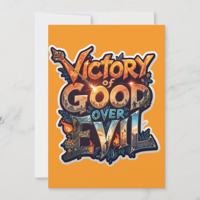 Dussehra 2025 Symbol of Triumph – Cutout Sticker  Invitation (Front)