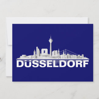 Dusseldorf City Skyline Folded Map / Invitation