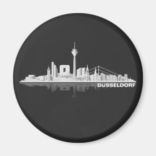 Düsseldorf City Skyline refrigerator magnet / mag