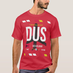 Dusseldorf DUS Airport Code Baggage Tag T-Shirt
