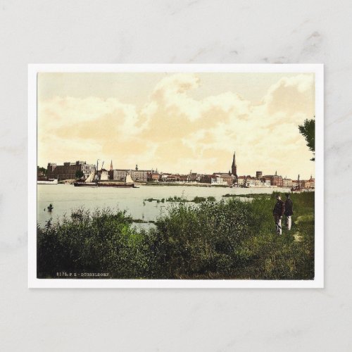 Dusseldorf from the Rhine the Rhine Germany clas Postcard