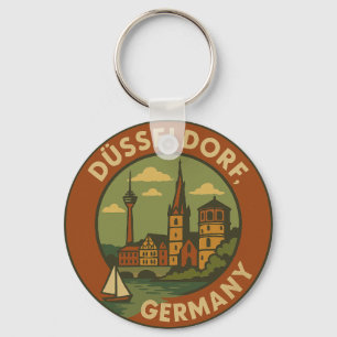 Düsseldorf Germany City Art Keychain