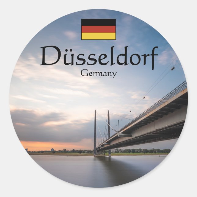 Dusseldorf Germany Classic Round Sticker (Front)